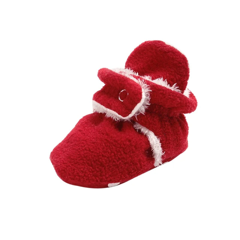 Newborn Baby Socks Shoes Boy Girl Toddler First Walkers Booties Cotton Anti-Slip Warm Infant Crib Shoes