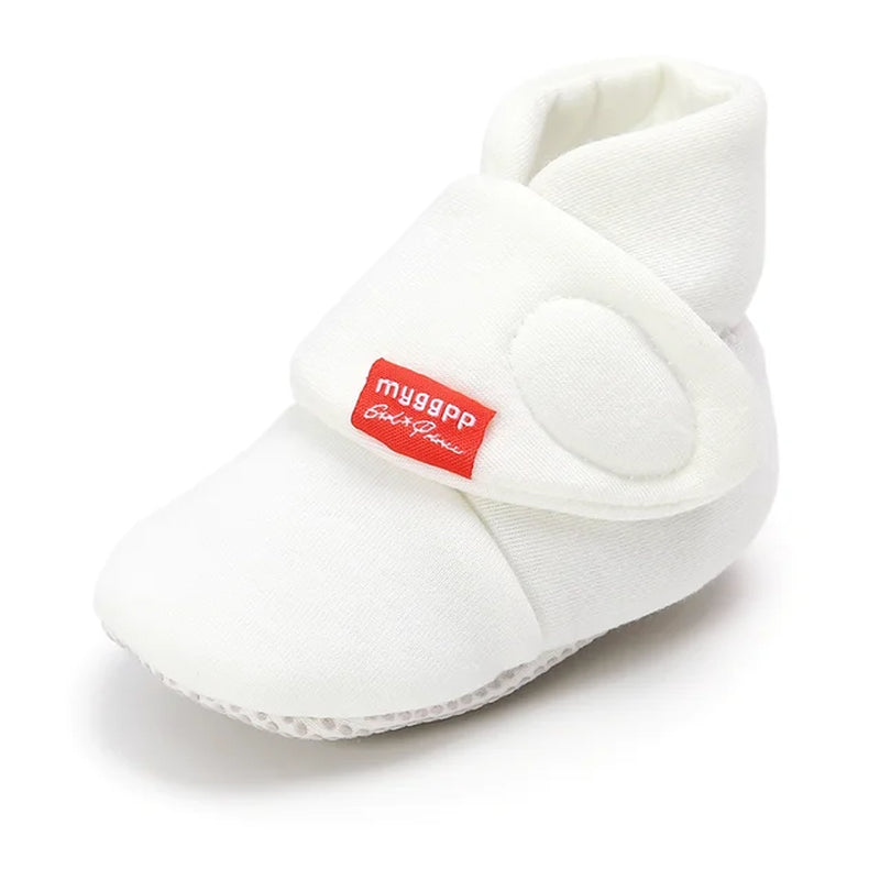 Newborn Baby Socks Shoes Boy Girl Toddler First Walkers Booties Cotton Anti-Slip Warm Infant Crib Shoes