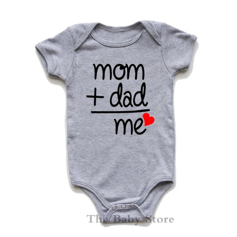 2022 Toddler Newborn Jumpsuit Mom Dad Me Letter Print Baby Body Romper Onesie Short Sleeve Bodysuit Summer Cotton Infant Rompers