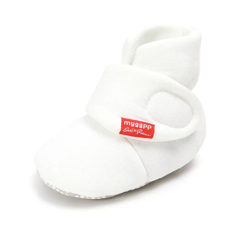 Newborn Baby Socks Shoes Boy Girl Toddler First Walkers Booties Cotton Anti-Slip Warm Infant Crib Shoes