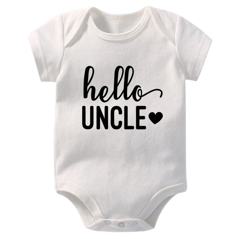 Pregnancy Announcement Hello Daddy Mommy Baby Romper Newborn Baby Boys Girls Clothes Infant Baby Jumpsuit Casual Twins Onesies