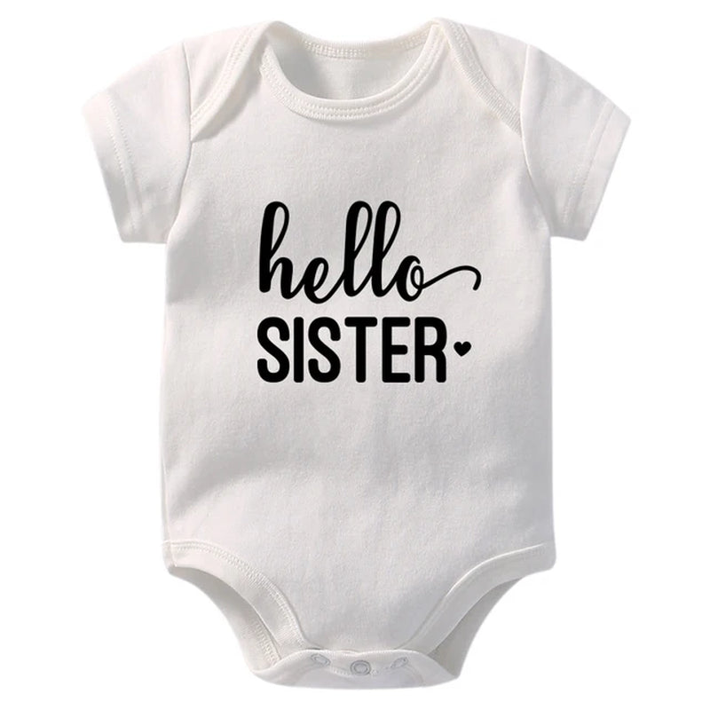 Pregnancy Announcement Hello Daddy Mommy Baby Romper Newborn Baby Boys Girls Clothes Infant Baby Jumpsuit Casual Twins Onesies