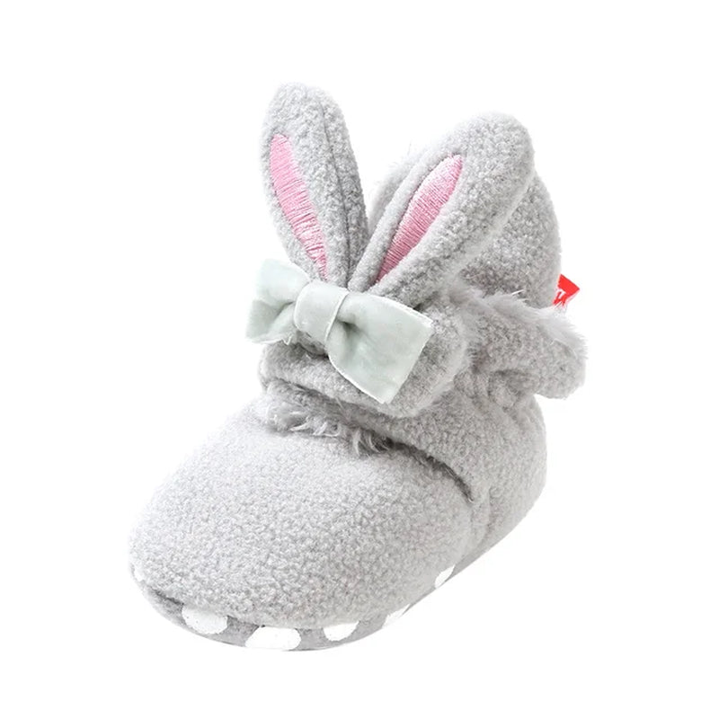 Newborn Baby Socks Shoes Boy Girl Toddler First Walkers Booties Cotton Anti-Slip Warm Infant Crib Shoes