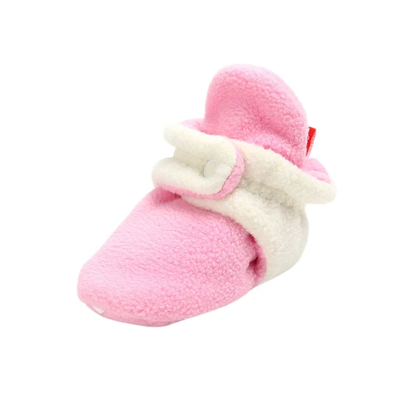 Newborn Baby Socks Shoes Boy Girl Toddler First Walkers Booties Cotton Anti-Slip Warm Infant Crib Shoes