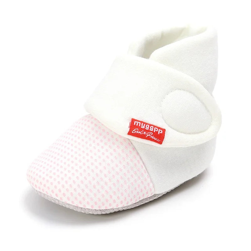 Newborn Baby Socks Shoes Boy Girl Toddler First Walkers Booties Cotton Anti-Slip Warm Infant Crib Shoes