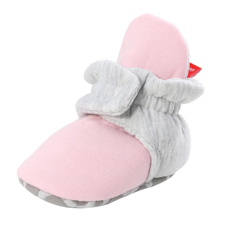 Newborn Baby Socks Shoes Boy Girl Toddler First Walkers Booties Cotton Anti-Slip Warm Infant Crib Shoes