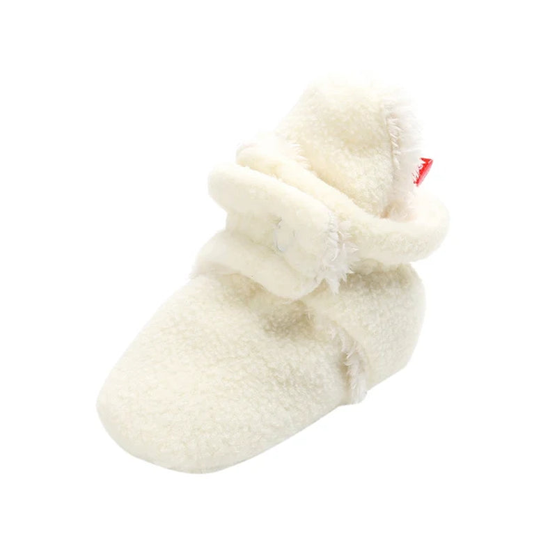 Newborn Baby Socks Shoes Boy Girl Toddler First Walkers Booties Cotton Anti-Slip Warm Infant Crib Shoes