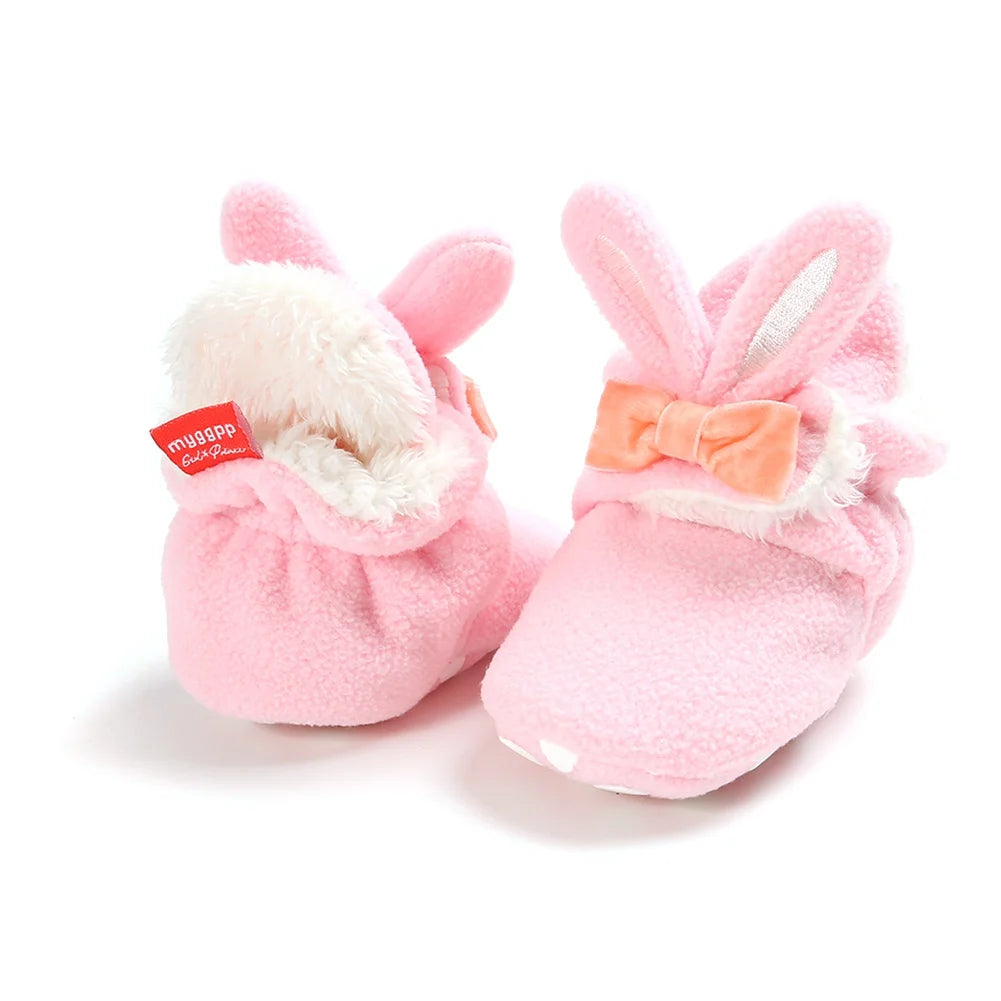 Newborn Baby Socks Shoes Boy Girl Toddler First Walkers Booties Cotton Anti-Slip Warm Infant Crib Shoes