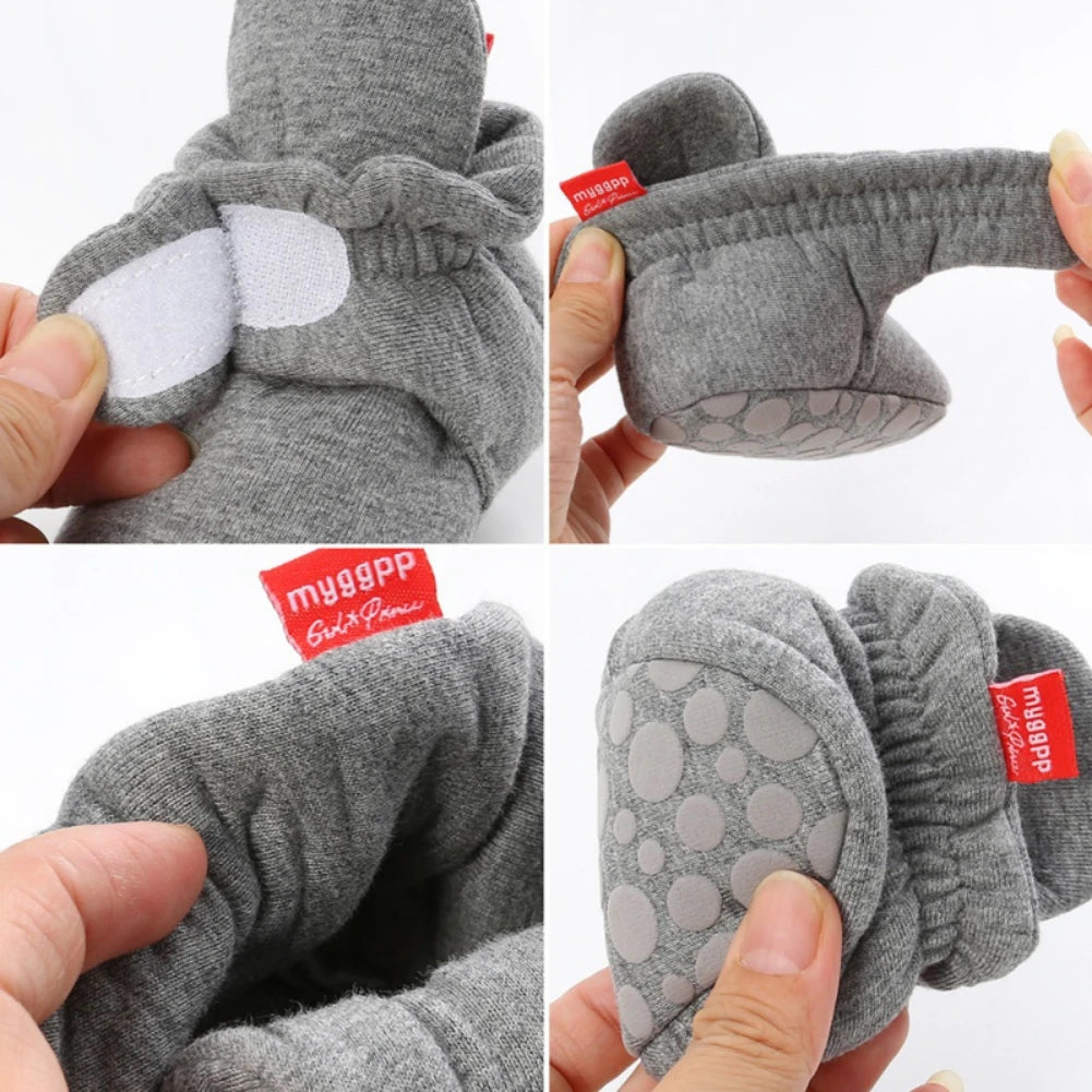 Newborn Baby Socks Shoes Boy Girl Toddler First Walkers Booties Cotton Anti-Slip Warm Infant Crib Shoes