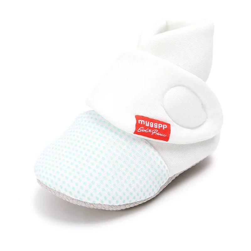 Newborn Baby Socks Shoes Boy Girl Toddler First Walkers Booties Cotton Anti-Slip Warm Infant Crib Shoes