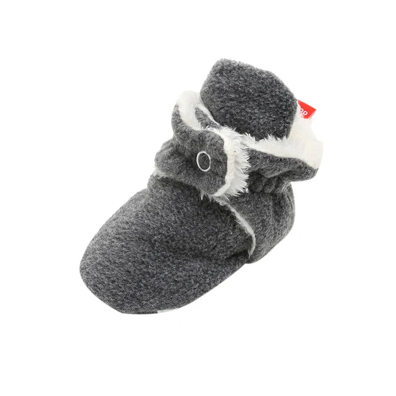 Newborn Baby Socks Shoes Boy Girl Toddler First Walkers Booties Cotton Anti-Slip Warm Infant Crib Shoes