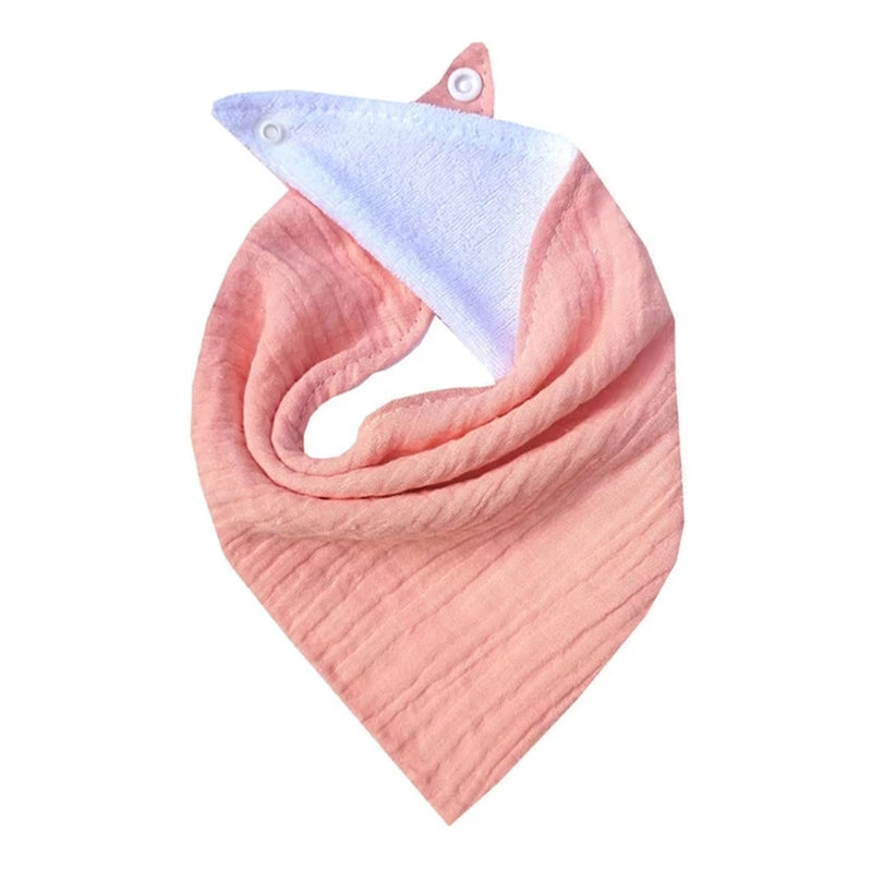 1 Pc Cotton Baby Bibs Solid Color Triangle Scarf Bandana Newborn Feeding Saliva Towel Burp Cloths Baby Stuff Kids Shower G