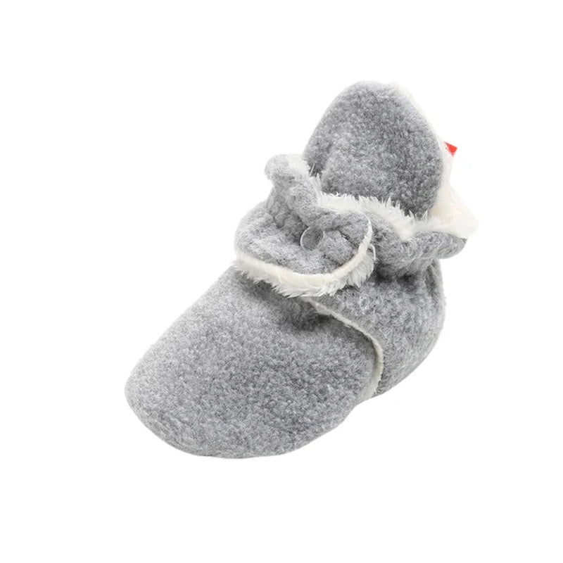 Newborn Baby Socks Shoes Boy Girl Toddler First Walkers Booties Cotton Anti-Slip Warm Infant Crib Shoes