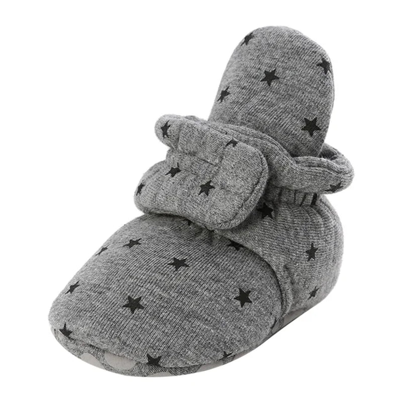 Newborn Baby Socks Shoes Boy Girl Toddler First Walkers Booties Cotton Anti-Slip Warm Infant Crib Shoes