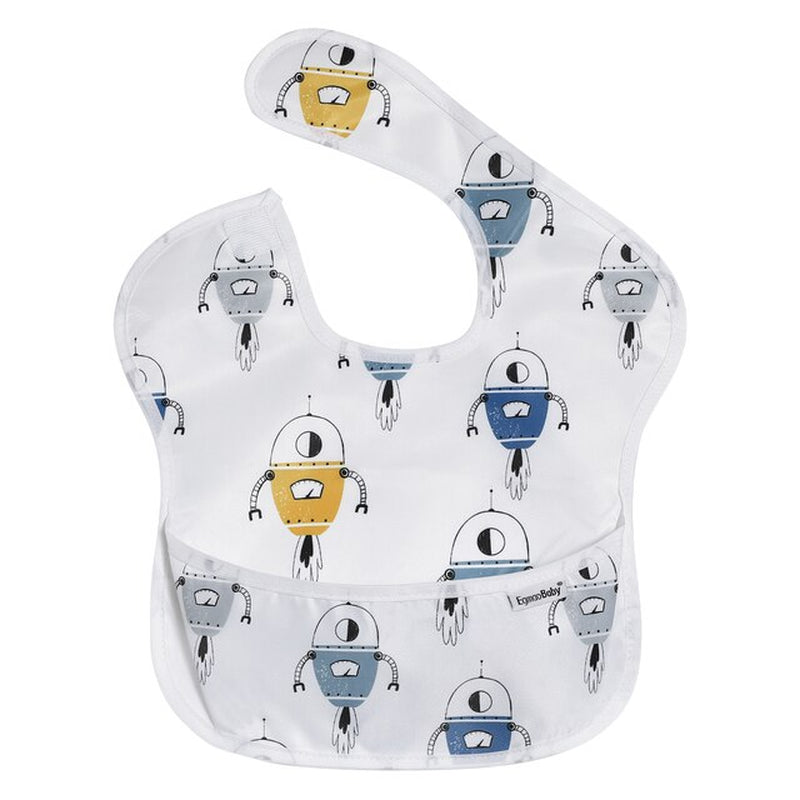 1Pcs Baby Bibs TPU Waterproof Feeding Bibs Unisex Washable Fashion Bibs for Girls & Boys Stain and Odor Resistant