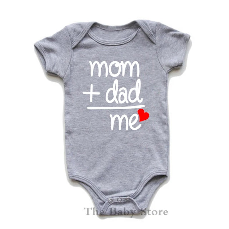 2022 Toddler Newborn Jumpsuit Mom Dad Me Letter Print Baby Body Romper Onesie Short Sleeve Bodysuit Summer Cotton Infant Rompers