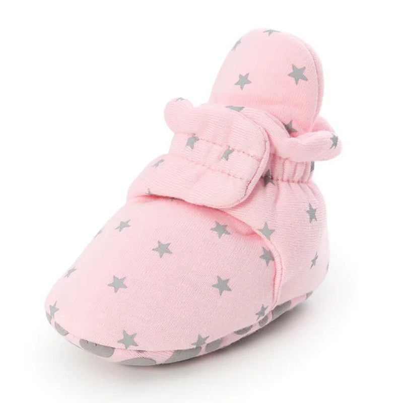 Newborn Baby Socks Shoes Boy Girl Toddler First Walkers Booties Cotton Anti-Slip Warm Infant Crib Shoes