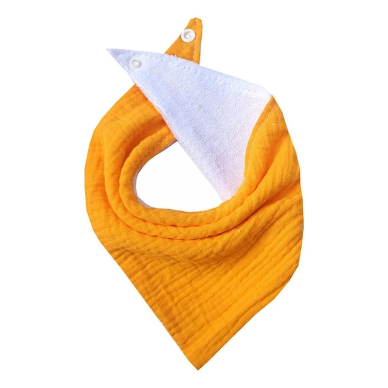 1 Pc Cotton Baby Bibs Solid Color Triangle Scarf Bandana Newborn Feeding Saliva Towel Burp Cloths Baby Stuff Kids Shower G