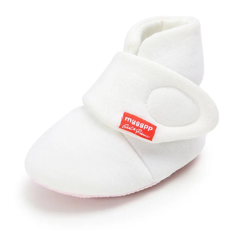 Newborn Baby Socks Shoes Boy Girl Toddler First Walkers Booties Cotton Anti-Slip Warm Infant Crib Shoes