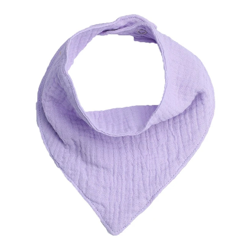 1 Pc Cotton Baby Bibs Solid Color Triangle Scarf Bandana Newborn Feeding Saliva Towel Burp Cloths Baby Stuff Kids Shower G