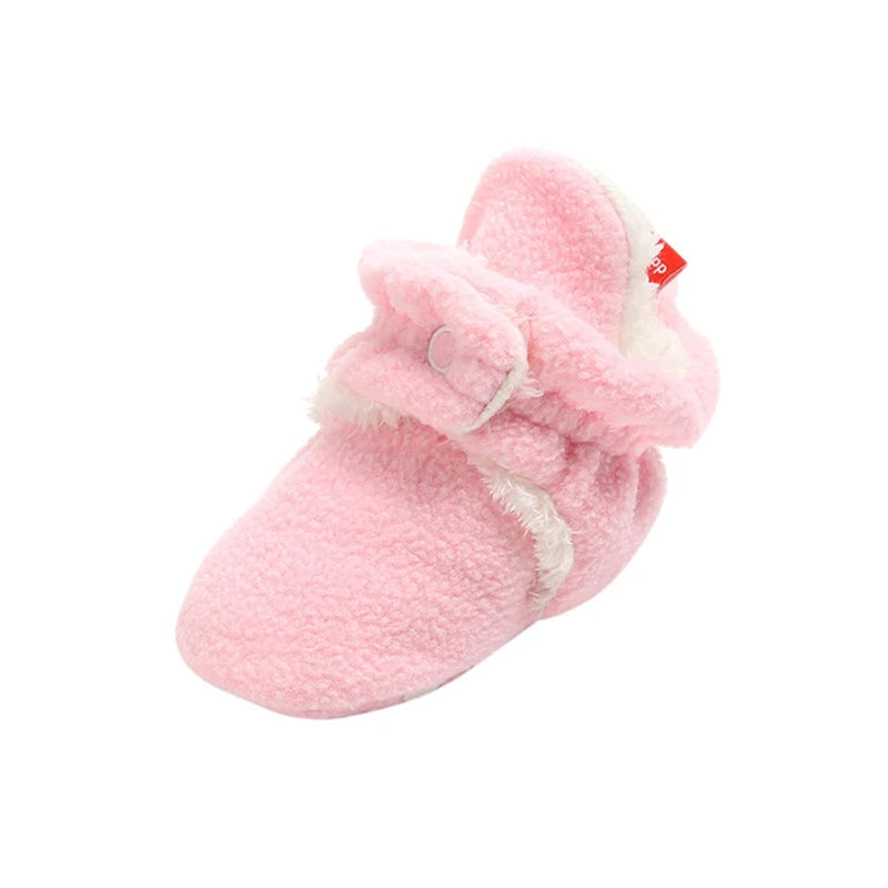 Newborn Baby Socks Shoes Boy Girl Toddler First Walkers Booties Cotton Anti-Slip Warm Infant Crib Shoes