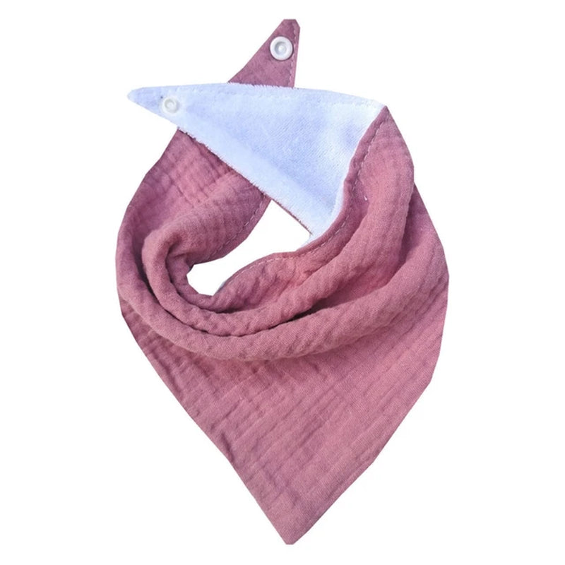 1 Pc Cotton Baby Bibs Solid Color Triangle Scarf Bandana Newborn Feeding Saliva Towel Burp Cloths Baby Stuff Kids Shower G